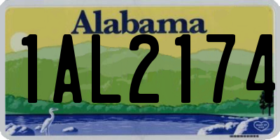 AL license plate 1AL2174