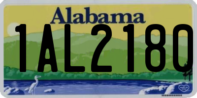 AL license plate 1AL2180