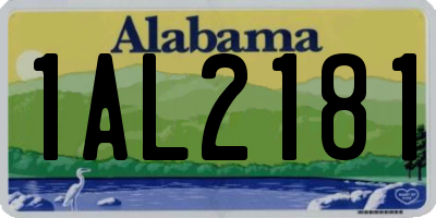 AL license plate 1AL2181