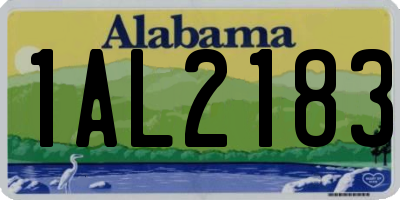 AL license plate 1AL2183