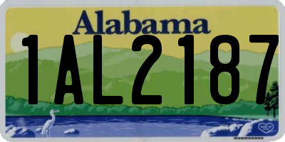 AL license plate 1AL2187