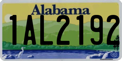 AL license plate 1AL2192