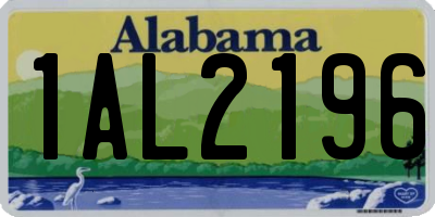 AL license plate 1AL2196