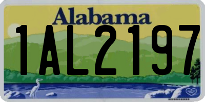 AL license plate 1AL2197