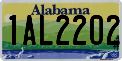 AL license plate 1AL2202