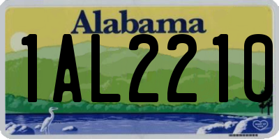 AL license plate 1AL2210