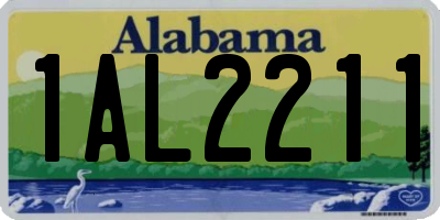 AL license plate 1AL2211