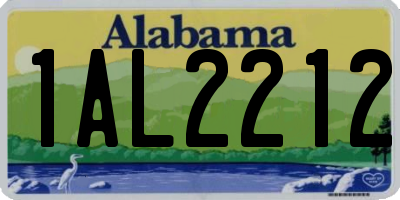 AL license plate 1AL2212
