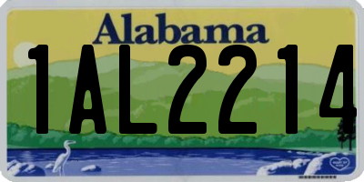 AL license plate 1AL2214