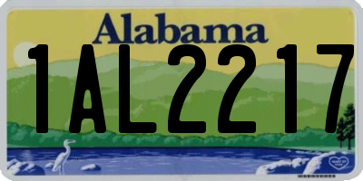AL license plate 1AL2217