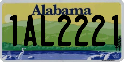 AL license plate 1AL2221