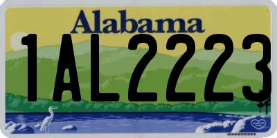 AL license plate 1AL2223