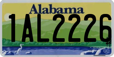 AL license plate 1AL2226