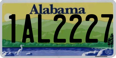 AL license plate 1AL2227