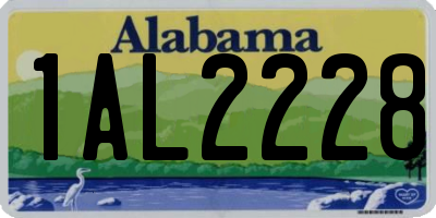 AL license plate 1AL2228