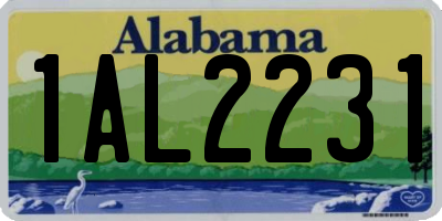 AL license plate 1AL2231