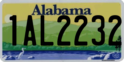 AL license plate 1AL2232