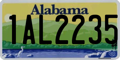 AL license plate 1AL2235
