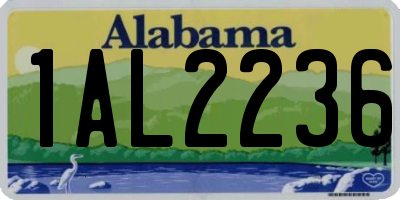 AL license plate 1AL2236
