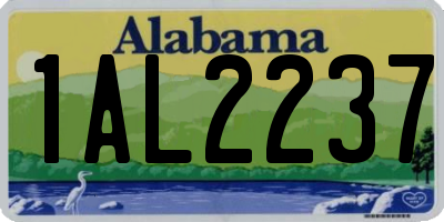 AL license plate 1AL2237