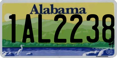 AL license plate 1AL2238