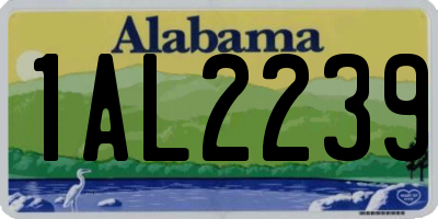 AL license plate 1AL2239