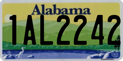 AL license plate 1AL2242