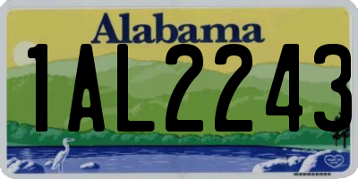 AL license plate 1AL2243