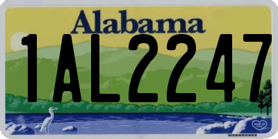 AL license plate 1AL2247
