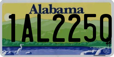AL license plate 1AL2250