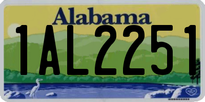 AL license plate 1AL2251