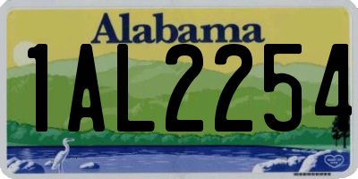 AL license plate 1AL2254