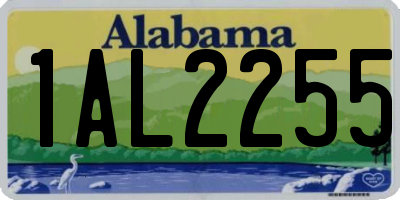 AL license plate 1AL2255