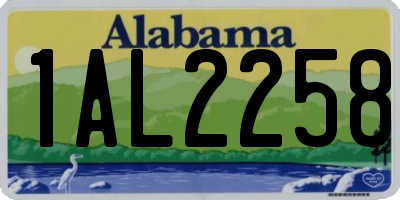 AL license plate 1AL2258