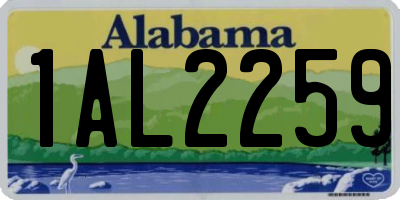 AL license plate 1AL2259