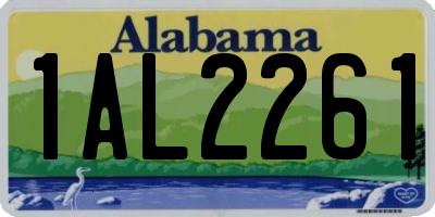 AL license plate 1AL2261