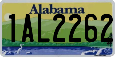AL license plate 1AL2262
