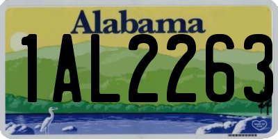 AL license plate 1AL2263