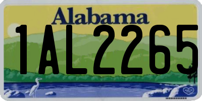 AL license plate 1AL2265