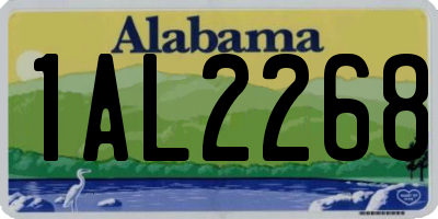 AL license plate 1AL2268