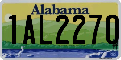 AL license plate 1AL2270