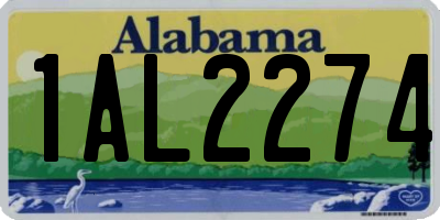 AL license plate 1AL2274