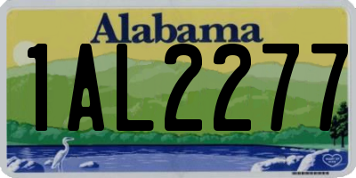 AL license plate 1AL2277