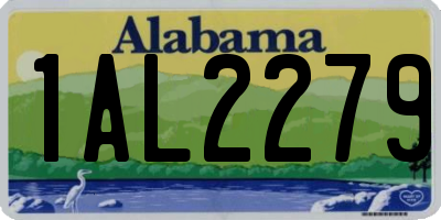 AL license plate 1AL2279