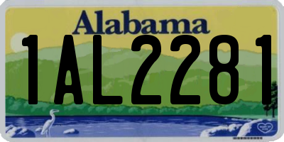 AL license plate 1AL2281