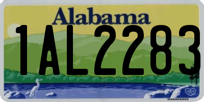 AL license plate 1AL2283
