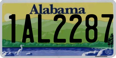 AL license plate 1AL2287