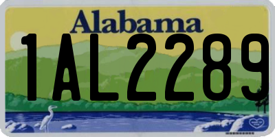 AL license plate 1AL2289