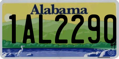 AL license plate 1AL2290