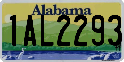 AL license plate 1AL2293